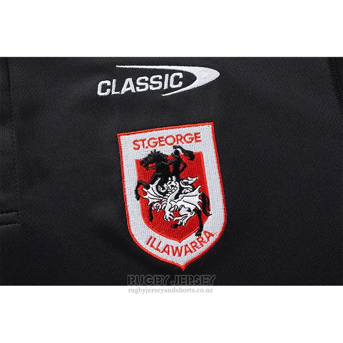 Jersey Polo St George Illawarra Dragons Rugby 2026 Black